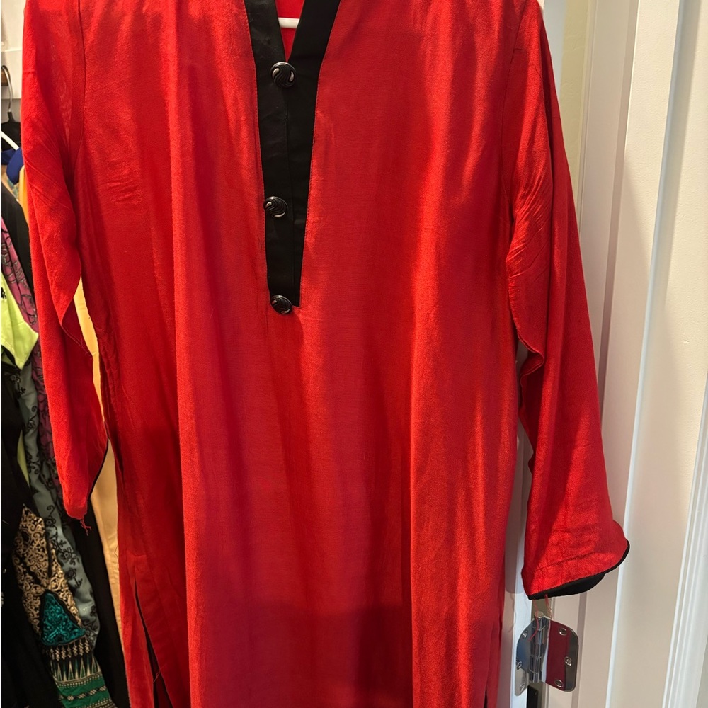 Red Tunic with Black Trim